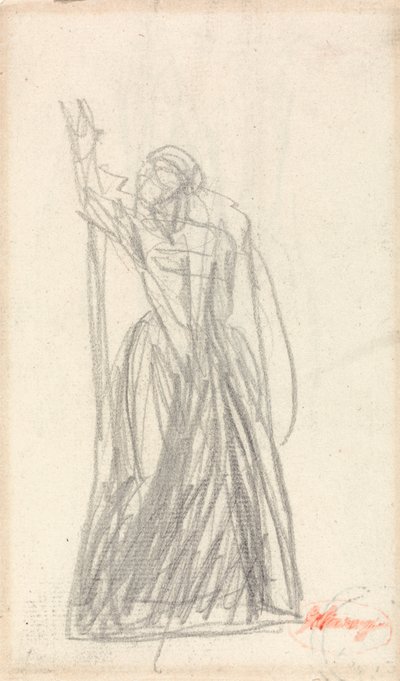Stående figur, troligen för Lady Macbeth av George Romney
