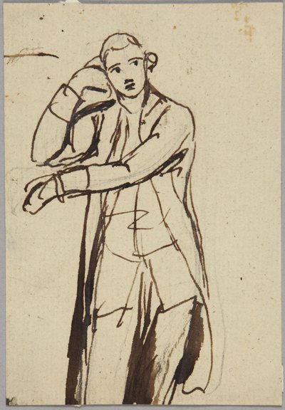 Stående manlig figur, trekvartsprofil av George Romney