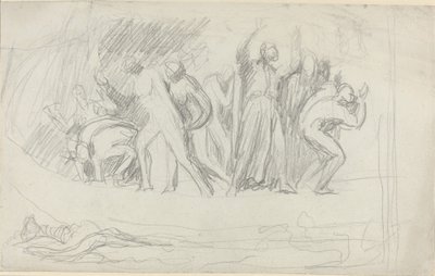 Studera för "The Deluge" av George Romney