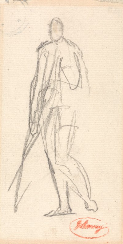 Studie till ett porträtt av en stående man av George Romney