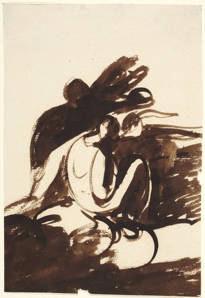Studie av en grupp figurer av George Romney