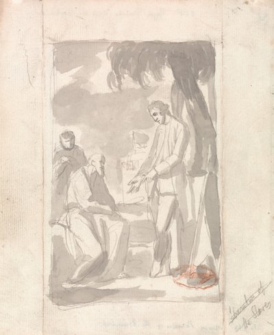 Studie till porträttet av major Thomas Pearson och brahminen av George Romney