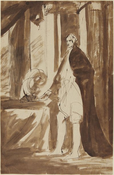 Studie till ett porträtt av en man av George Romney
