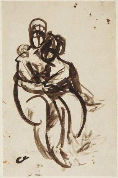 Studie till porträttet av systrarna Milner av George Romney