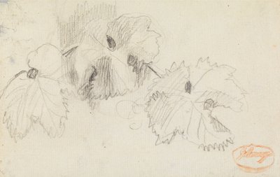 Studie av löv 1 av George Romney