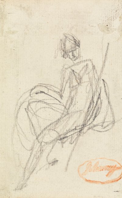 Studie av en sittande kvinna av George Romney