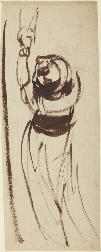 Studie av ett barn som sträcker sig uppåt av George Romney