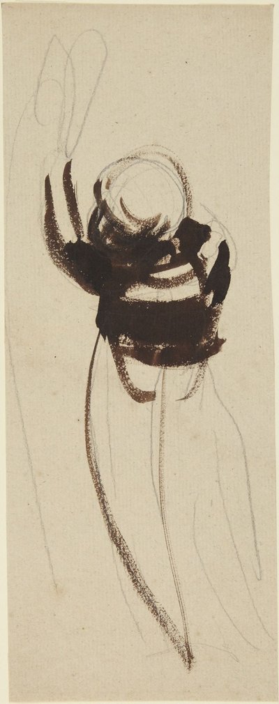 Studie av ett barn som sträcker sig uppåt av George Romney