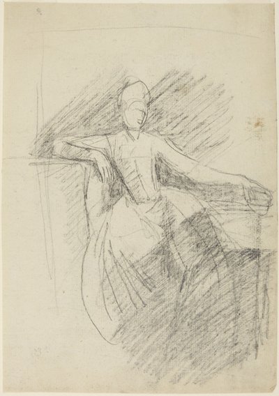 Studie av en sittande kvinna av George Romney