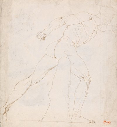 Studie av gladiatorn i Borghese-samlingen av George Romney