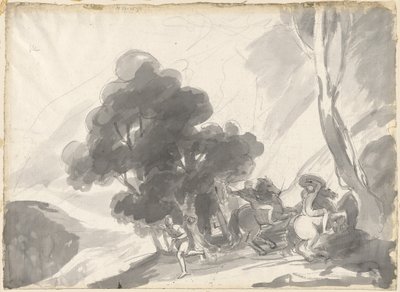 Troilus och Cressida, akt IV, scen V: Striden mellan Hektor och Ajax II av George Romney