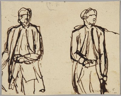 Två stående manliga figurer av George Romney