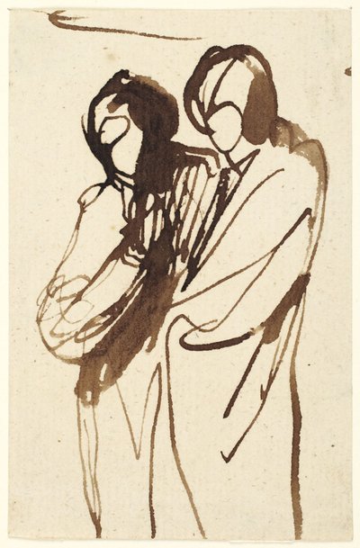 Två stående figurer av George Romney
