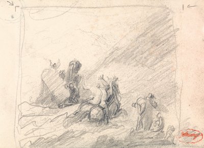 Wolgemuth räddar de skeppsbrutna utanför Godahoppsudden av George Romney