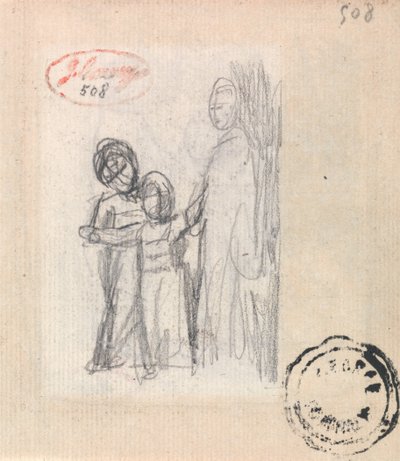 Kvinna med två barn av George Romney