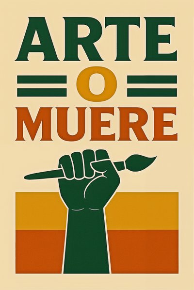 Art or Die-Spanish alt, 2024 (akryl på duk) av George Rosaly