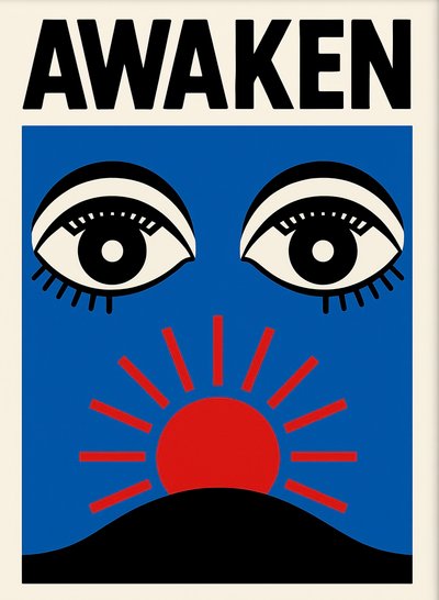 Awaken, 2025 (akryl på duk) av George Rosaly