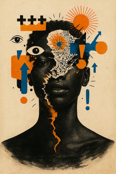 Beyond Survival, 2025 (akryl på duk) av George Rosaly