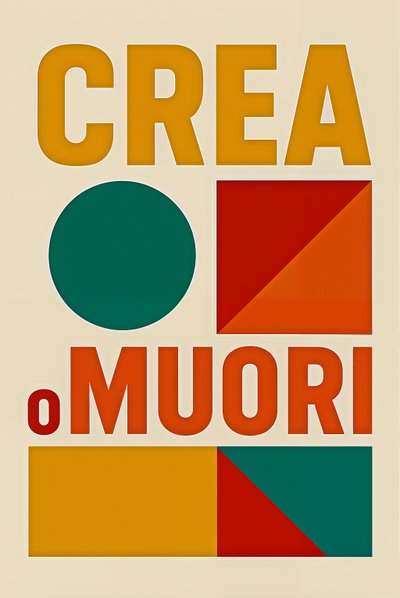 Create or Die-Italien, 2025 (akryl på duk) av George Rosaly