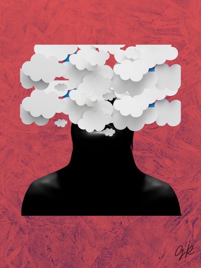 Huvud över molnen (digital) av George Rosaly