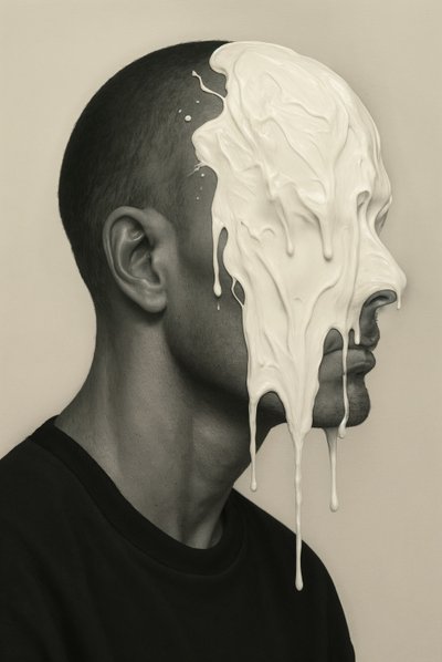 Soft Collapse, 2025 (akryl på duk) av George Rosaly