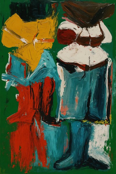 Unspoken Bodies, 2025 (akryl på duk) av George Rosaly