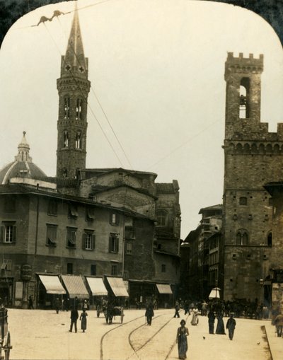 Piazza San Firenze, Florens, Italien, c1909. av George Rose