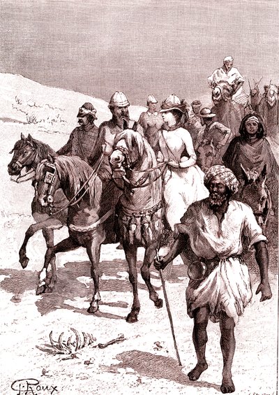 Expedition till Röda havet. 1888 (gravyr) av George Roux