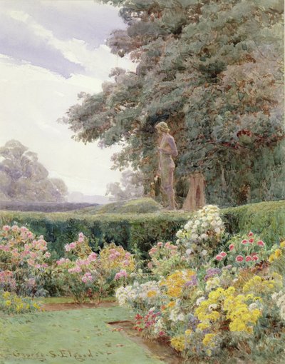Ett hörn av trädgården (wc) av George Samuel Elgood