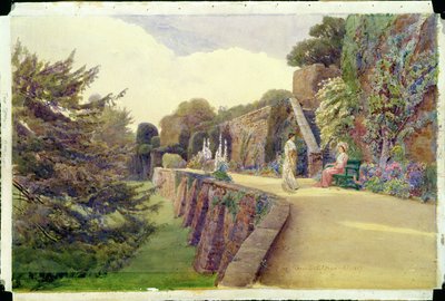 The Terrace at Berkeley Castle, Gloucestershire, 1887 av George Samuel Elgood