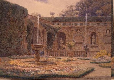 Trädgården på Villa Cicogna Mozzoni av George Samuel Elgood