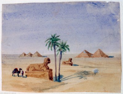 Sfinxen och pyramiderna, Giza II, 1820-1876 av George Sand