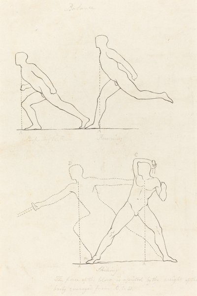 Förbereder sig för att springa; Löpning; Slående av George Scharf after John Flaxman