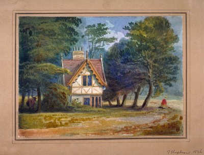 Utsikt över lodgen i Hyde Park, London, 1826. av George Shepheard