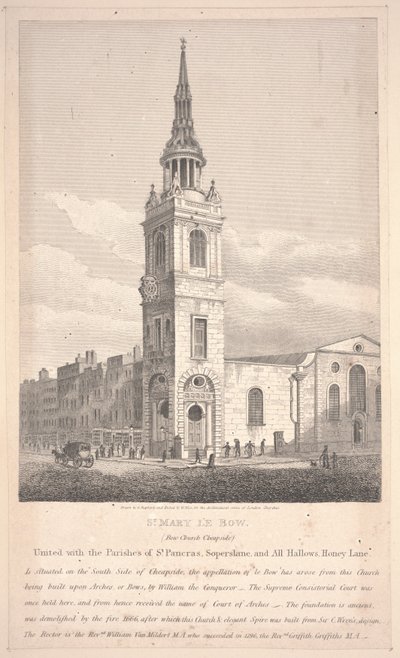 St. Mary Le Bow, graverad av William Wise av George Shepherd