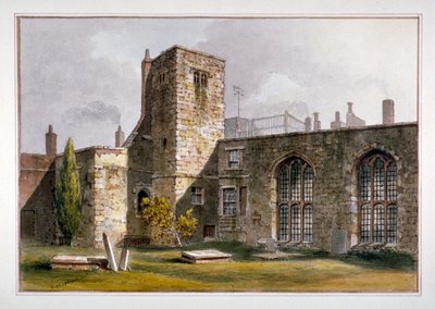 Utsikt över Savoy Chapel, Savoy Palace, Westminster, 1819 av George Shepherd