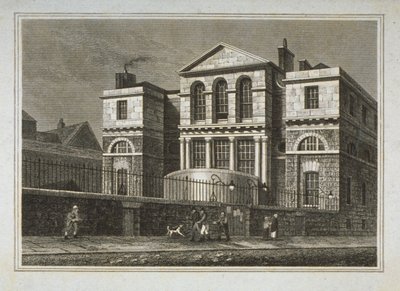 Vy över Sessions House, Old Bailey, 1812 av George Shepherd