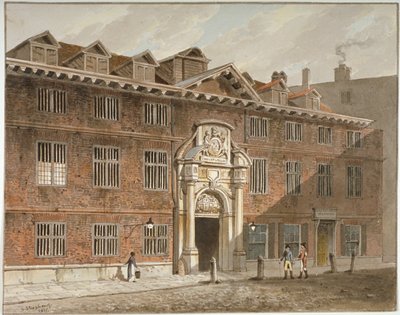 Västra framsidan av Blackwell Hall, King Street, City of London, 1811. av George Shepherd