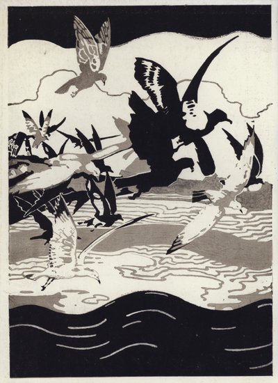Illustration för Canadian Wonder Tales (färg litho) av George Sheringham