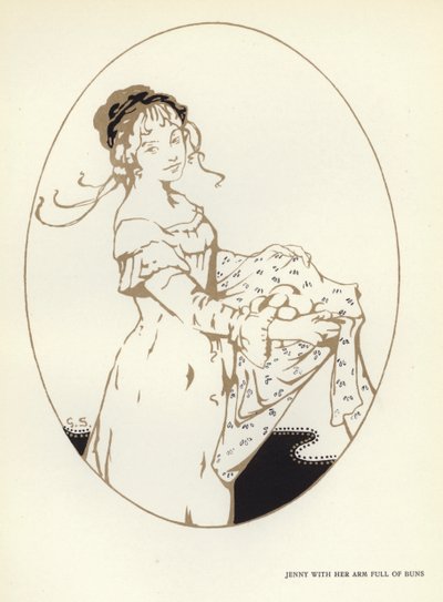Illustration för The Happy Hypocrite av Max Beerbohm (färg litho) av George Sheringham