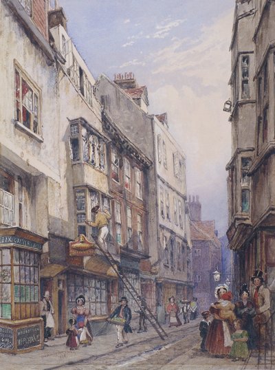 Bell Yard nära Chancery Lane, London, 1835 av George Sidney Shepherd