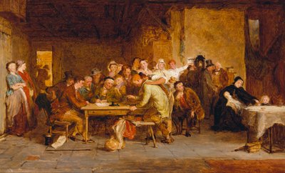 Skiss till "The Raffle", 1868 av George Smith