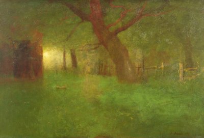 Solnedgång i Old Orchard av George Snr. Inness