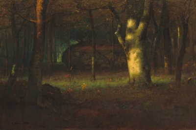 Solnedgång i skogen, 1891 av George Snr. Inness