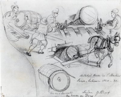 Draymen och häst, c.1820-30 av George Snr Scharf