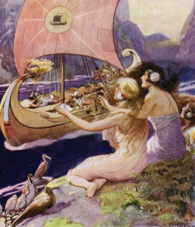Jason and the Argonauts: The Sirens (färg litho) av George Soper