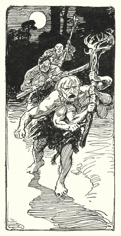 Jason och argonauterna: "Medan de låg och sov, kom ner på dessa fruktansvärda män" (litho) av George Soper