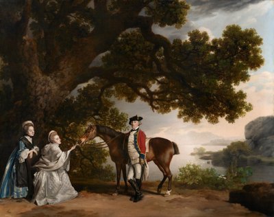 Kapten Samuel Sharpe Pocklington med sin hustru Pleasance och möjligen sin syster Frances av George Stubbs