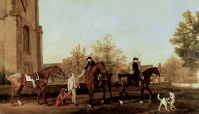 Jägarna lämnar Southill av George Stubbs