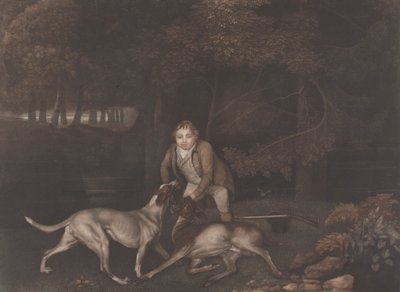 [Freeman, Keeper to the Earl of Clarendon, with a hound and a sårad doe]: återutgiven efter Stubbs död med titeln: Death of the Doe av George Stubbs